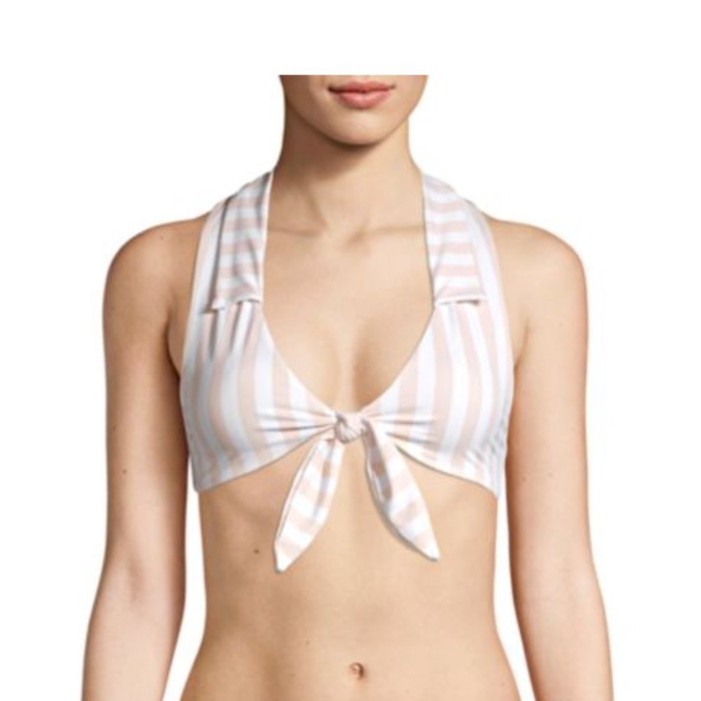NWT WE WORE WHAT SALERNO LONGLINE BIKINI TOP
